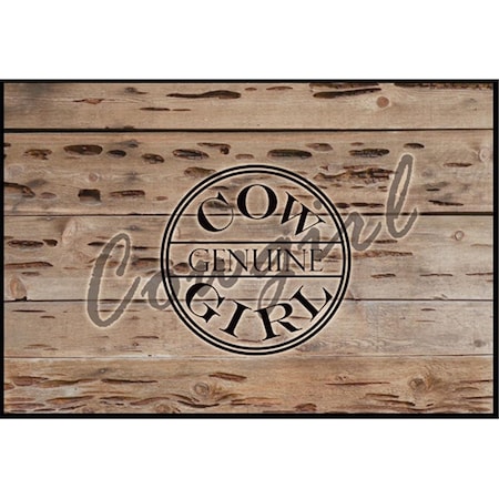 Carolines Treasures Genuine Cow Girl Branded Indoor or Outdoor Mat SB3056JMAT